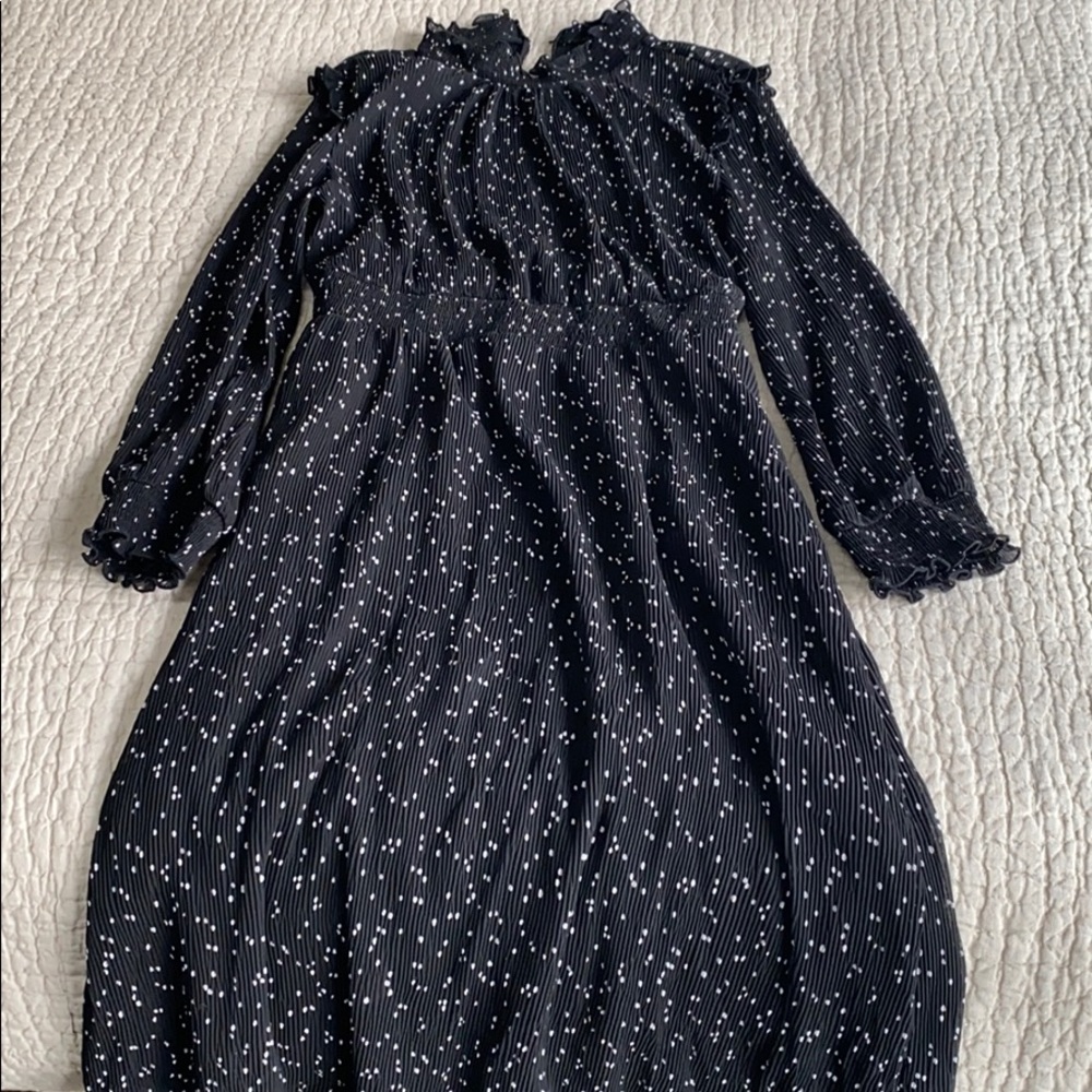 Zara Midi Dress with long sleeves and polka dots